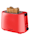 Korona Automatik-Toaster 21133, für 2 Brotscheiben, rot, Rot
