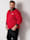 Men Plus Sweatshirt Spezialschnitt, Rot