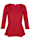 Laura Kent Shirt mit Schößchen, Rot