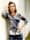 Paola Shirt mit grafischem Druckmotiv, Ockergelb/Marineblau/Weiß
