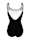 Badeanzug in femininem Farbmix aus schwarz und weiß