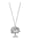 Halsband med hänge i form av ett träd, Silverfärgad