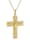 trendor Halskette mit Kreuz Gold auf Silber 925 Männer-Collier, Goldfarben