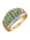 Amara Pierres colorées Bague avec émeraudes et diamants, Vert