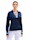 AMY VERMONT Bluse mit effektvoller Paillettenzier, Marineblau