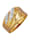 Damenring mit Diamant in Gelbgold 375, Bicolor