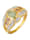 Gemondo Damenring mit Edelsteinen in Silber 925, Gelbgoldfarben