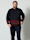 Men Plus Pullover mit Streifendesign, Marineblau/Rot/Oliv