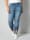 Sara Lindholm Jeans mit streckendem Schlitz am Saum, Blue stone