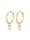 Elli Premium Ohrringe Modische Creolen Süßwasserzuchtperle 925 Silber, Gold
