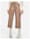 Culotte mit geprägter Leder-Optik Wide Leg