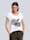 Alba Moda Shirt mit aktuellem Blätterdruck-Motiv im Vorderteil, Ecru/Khaki