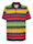 Roger Kent Poloshirt mit garngefärbtem Streifenmuster rundum, Anthrazit/Multicolor