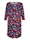 MIAMODA Shirtkleid mit angesagtem Animalprint Muster, Rot/Marineblau