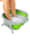 TRI Bain de pied pliable "Piscine pliante pour vos pieds", Vert/Gris
