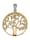 Anhänger - Lebensbaum - mit Peridot-Steinen und Diamant in Gelbgold 585, Gelbgold