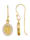 KLiNGEL Boucles d'oreilles Madonne avec zirconia, Coloris or jaune