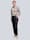 Alba Moda Jogpants in trendy patchworklook, Zwart
