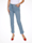MONA 7/8-Jeans mit farbiger Stickerei, Hellblau