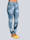 Alba Moda Jeans met zonnebloemendessin rondom, Blauw
