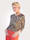 Barbara Lebek Top with a standout allover print, Beige/Red/Black