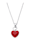 Pendant with silver-coloured chain, Red