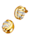Boucles d'oreilles en or jaune 375, avec diamants, Or jaune