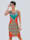 Alba Moda Plážové šaty v puzdrovom strihu, Oranžová