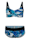 TruYou Bikini mit kontrastfarbenen Trägern und Abschluss am Höschen, Blau