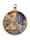 Amara Pierres colorées Pendentif avec pierre raffinée ornée d'un dessin, Multicolore