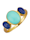 Damesring met turkoois en lapis lazuli, Turquoise
