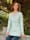 Paola Longshirt mit floralem Alloverdruck, Mintgrün