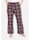 Sheego Schlafanzughose im weiten Schnitt, aus weichem Flanell, schwarz-weinrot
