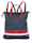 Taschenherz Rucksack in harmonischer Farbgebung, Marineblau/Rot