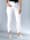 MIAMODA Jeans mit asymmetrischem Fransenabschluss, Weiß