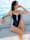 Lidea Badeanzug mit Shape-Effekt, Marineblau/Weiß