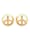 Ohrringe Peace Symbol Zeichen Filigran 925 Silber Vergoldet