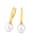 Ohrhänger 585/- Gold Süßwasserzuchtperle Weiß 2,25cm Glänzend