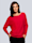 Alba Moda Pullover mit Strukturmix-Optik, Rot