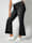 Angel of Style Bootcut-Jeans mit offenem Saum, Black