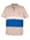 Boston Park Poloshirt mit Kontrasteinsätzen, Sand/Royalblau/Ecru