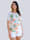 Alba Moda Shirt mit zarten Lilien-Design im Vorderteil, Ecru