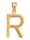 Diemer Gold Buchstaben-Anhänger "R" in Gelbgold 585, Gelbgoldfarben