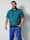 Men Plus Poloshirt met speciale pasvorm, Turquoise/Marine