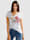 Laura Kent Shirt met bloemenprint voor, Wit/Marine/Rood