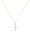 Halskette Kreuz Glaube Fein Diamant (0.03 Ct.) 585 Gelbgold