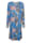 Harmony Nachthemd met bloemendessin, Rookblauw/Ecru/Taupe