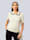 Alba Moda Pullover mit breitem Umlegekragen, Creme-Weiß/Schwarz