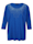 m. collection Shirt mit aufwendiger Plättchendekoration, Blau