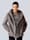 Alba Moda Jacke aus weichem Webpelz, Grau